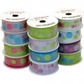 Chiffon Glitzy Large Dots Ribbon (12 Pc)