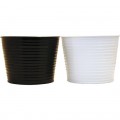 Black and White Metal Pots (12 Pc)