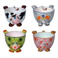 Ceramic Animal Planters (12 Pc)